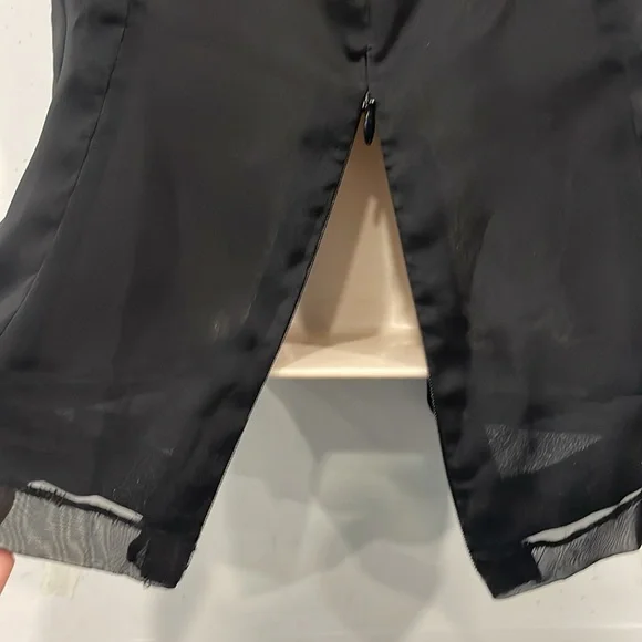 Womens Y2K Glitter Cami Camisole Sz M Black Spaghetti Straps back zip Handmade - Picture 5 of 7